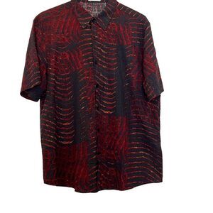 Vatpave Men’s button up Red & Black shirt Sz.XL